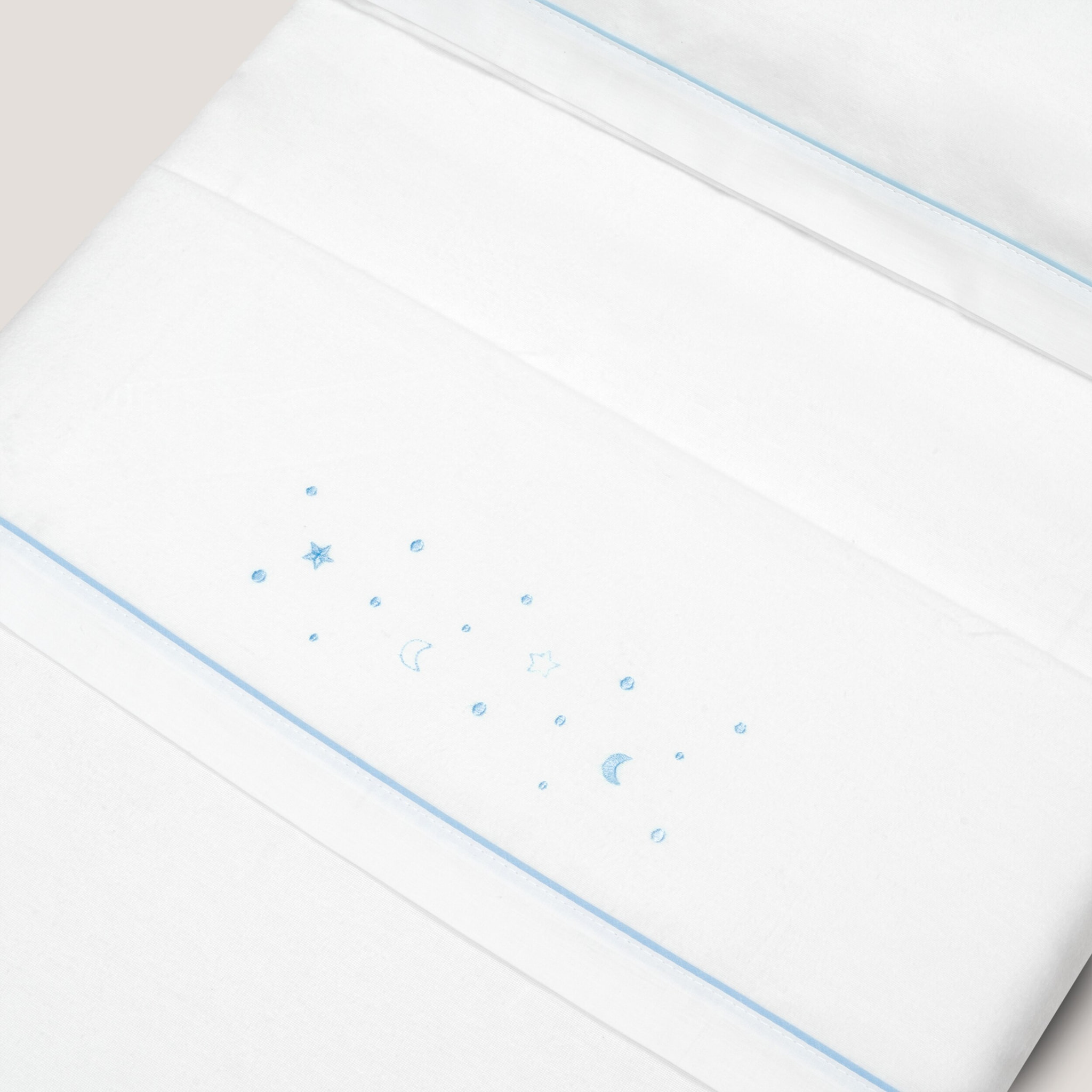 Juego de Sábanas de Cuna Franela Estrellas Luna