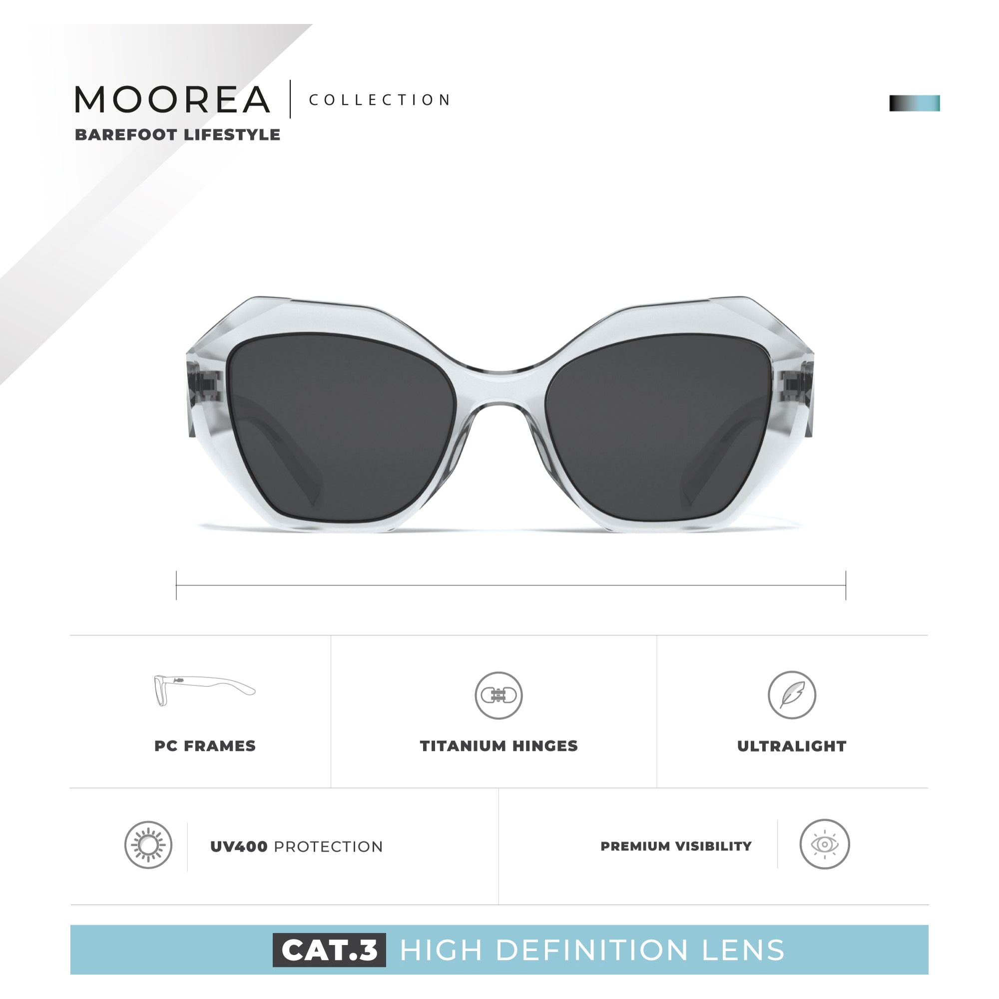 Gafas de Sol Moorea Blanco Hanukeii para hombre y mujer