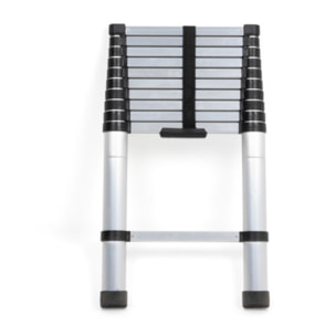 Echelle télescopique en aluminium 320cm - Argenté / Noir