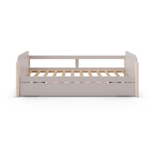 Cama doble juvenil Misty Dawn Beige - Oak Soft