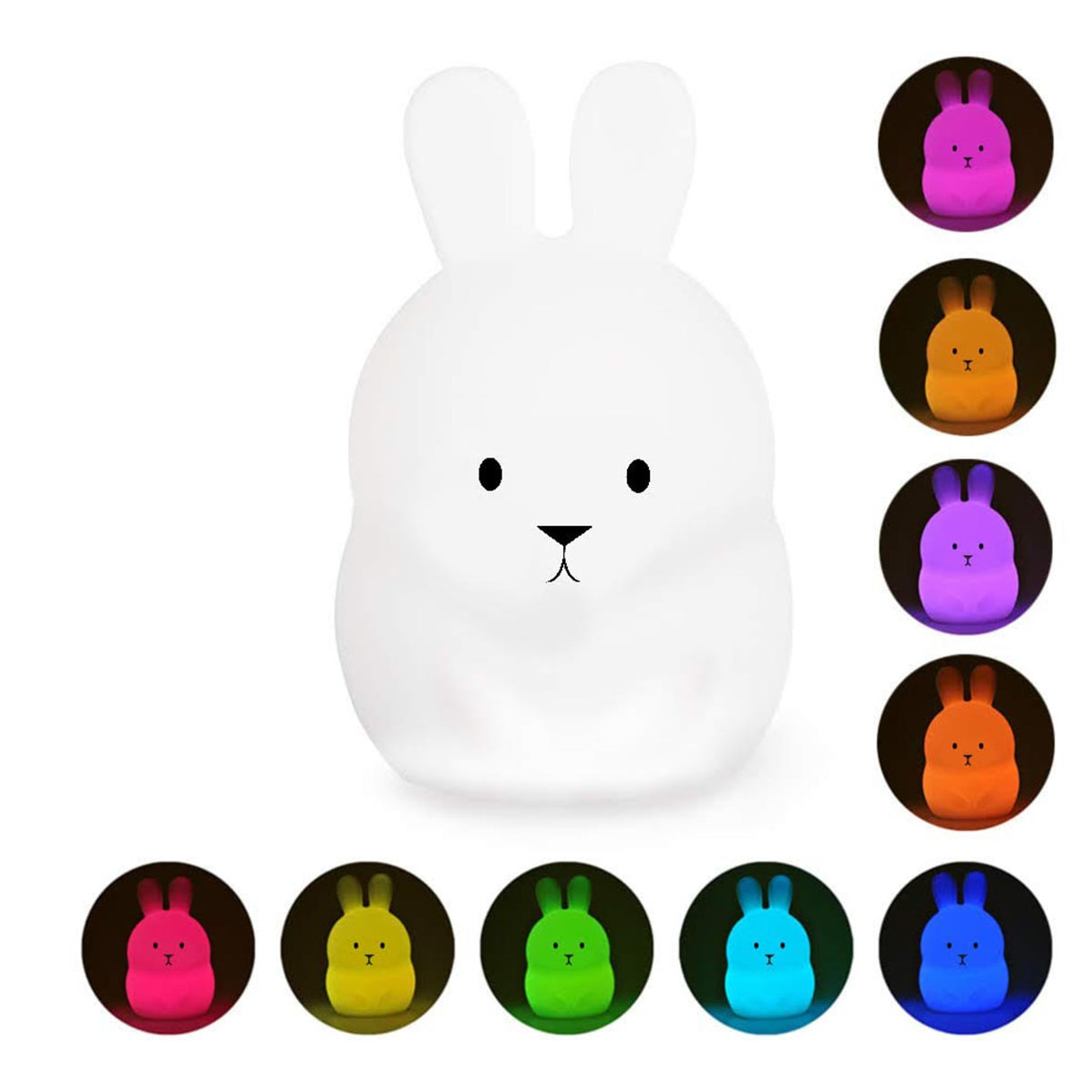 Veilleuse bébé lapin sans fil touch LED BUNNY H19CM