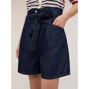 Motivi - Shorts vaqueros de tiro alto - Azul