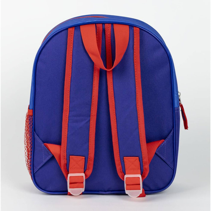 Mochila infantil de sonic - color azul - cierre de cremallera - 25x20x29 cm - mochila escolar - asas acolchadas