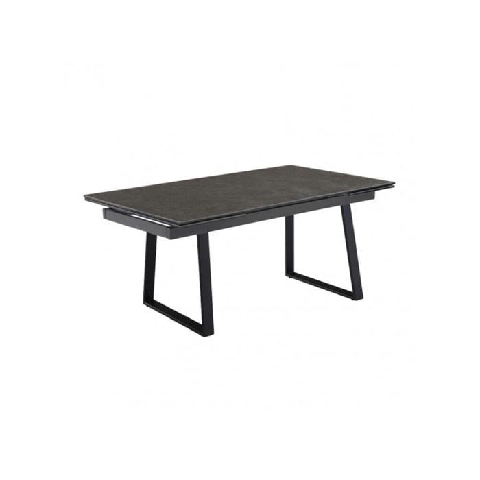 Table extensible en céramique vintage grey L160/240cm - 9 piètements - UNIK