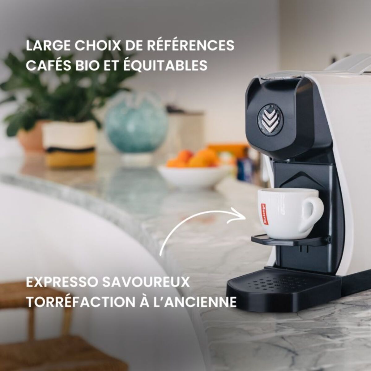 Cafetière à dosette MALONGO EOH BLANC MAT