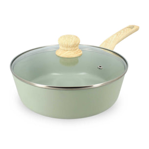 Sauteuse en revêtement céramique 24cm céladon - tous feux COLORAMA