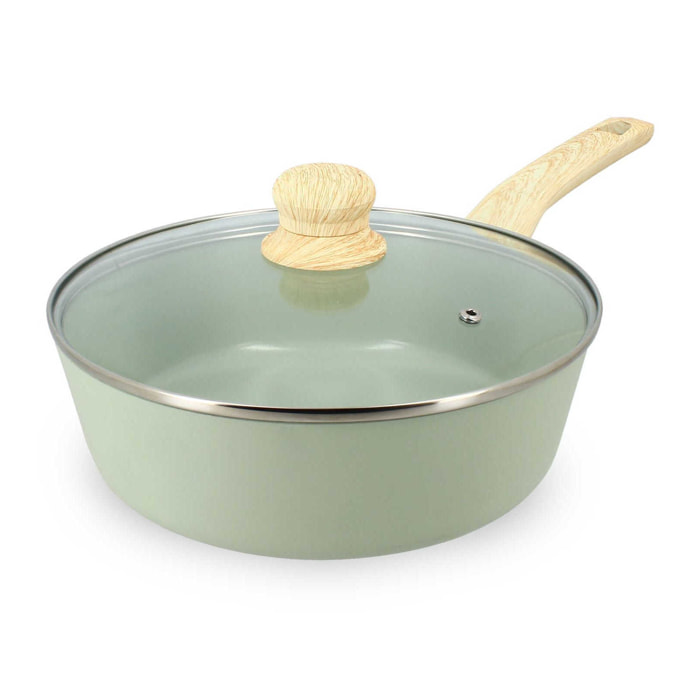 Sauteuse en revêtement céramique 24cm céladon - tous feux COLORAMA