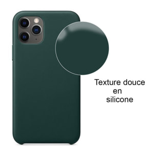 Coque iPhone 11 Pro silicone liquide Vert forêt