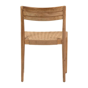 Silla Madera Teka Cuerda 52x50x81 Cm