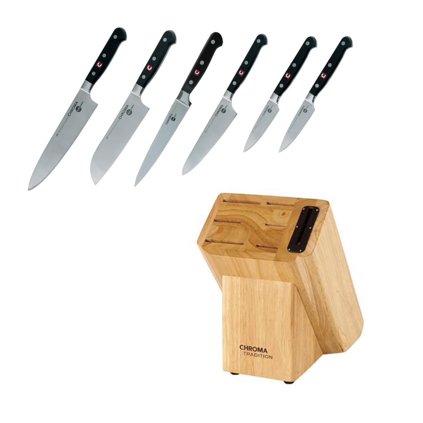 Bloc équipé Japan Chef 6 couteaux