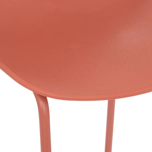 Tabouret de bar "Otac" - métal - rose terracotta