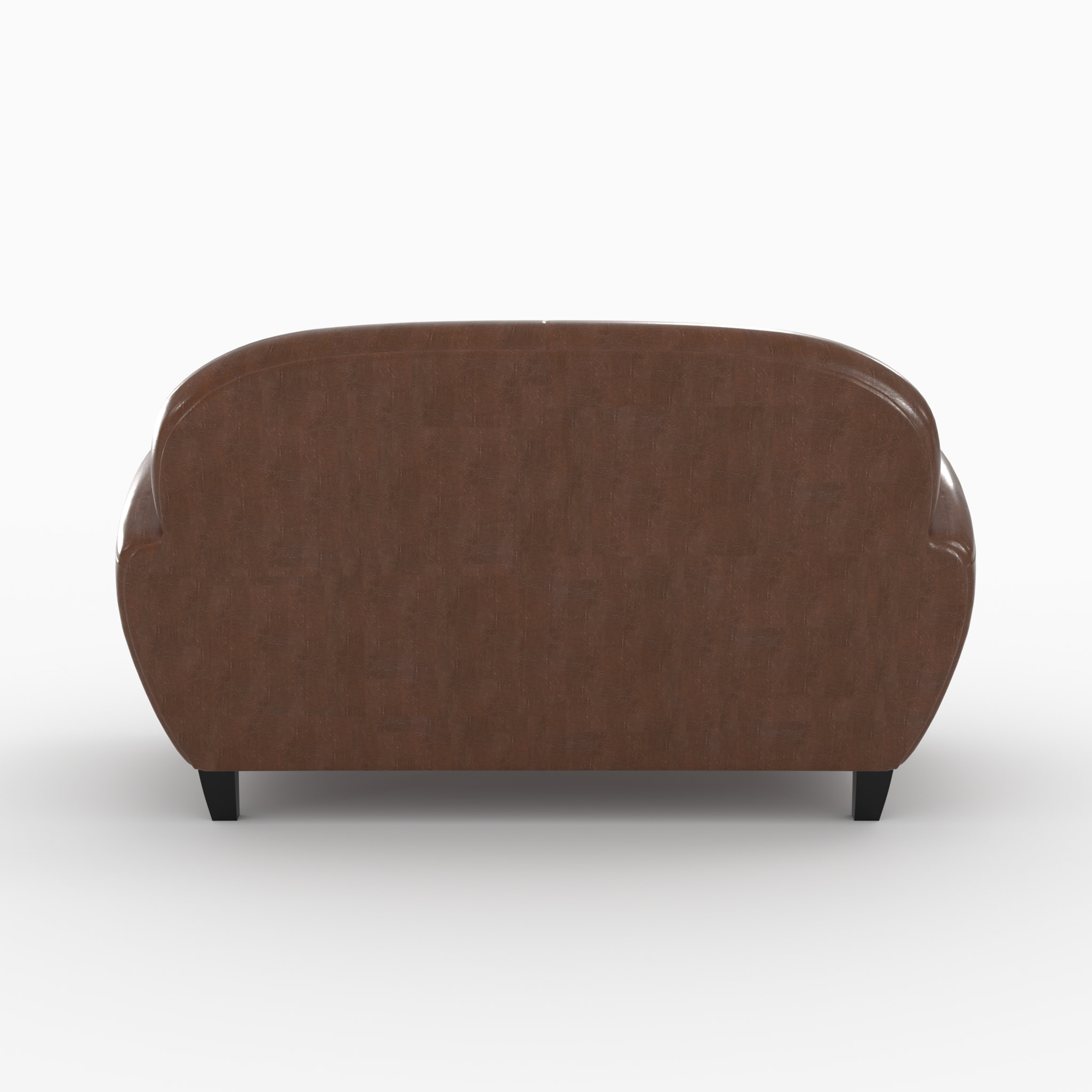 Ensemble canapé et fauteuil marron foncé 3 places - Club - Club