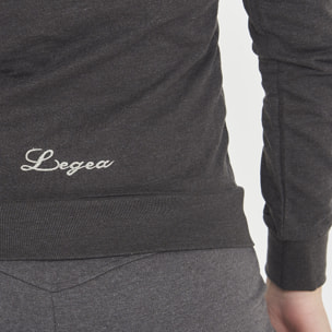 Felpa sportiva con zip DAIR grigio melange