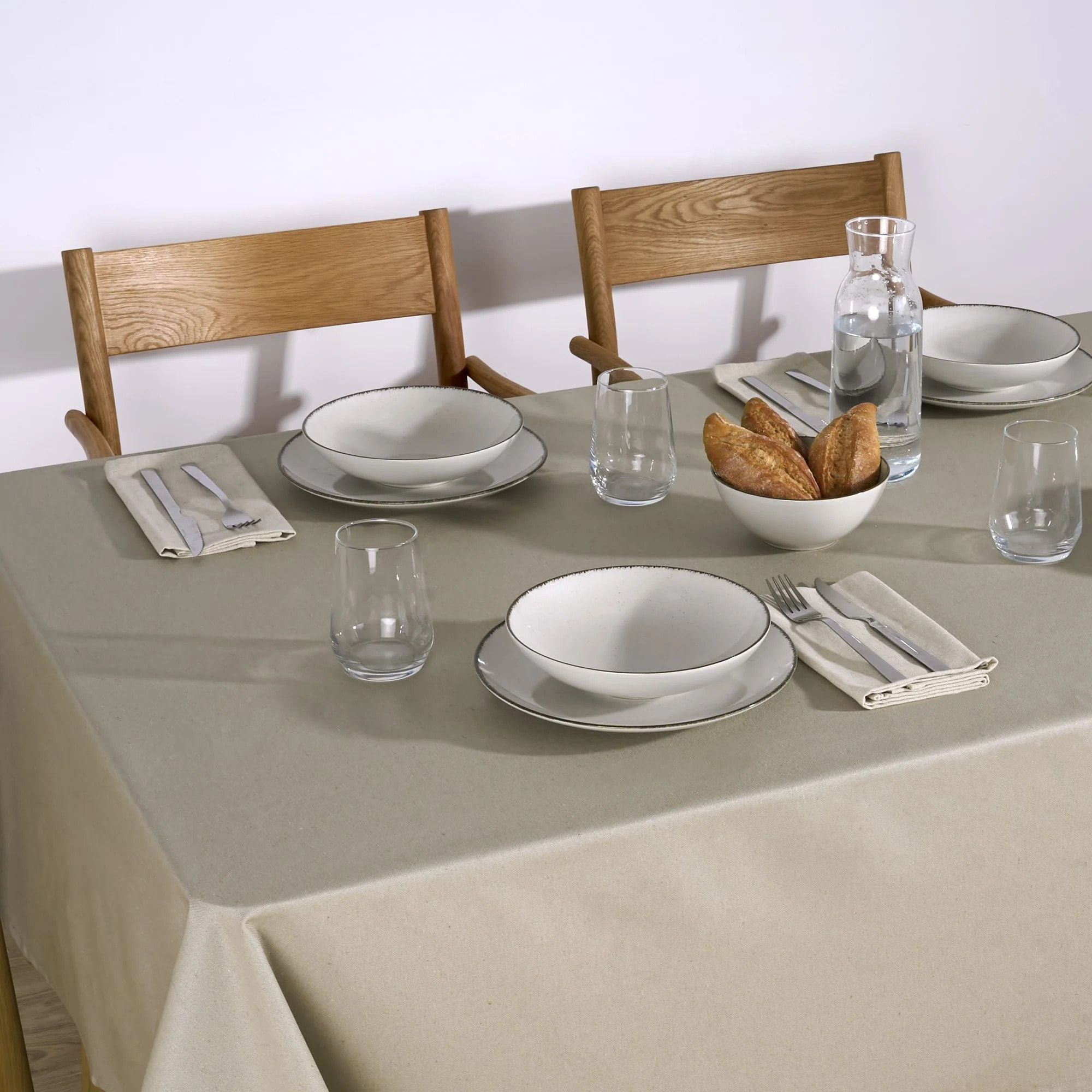 Nappe en résine anti-taches Uni Naturel 157