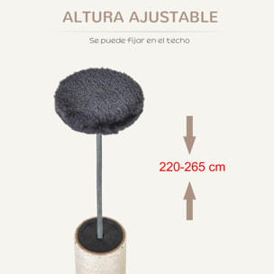 Árbol Gatos de Aglomerado Sisal y Felpa 55x45x220-245cm Gris