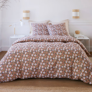 Parure housse de couette imprimé 100% gaze de coton - verone