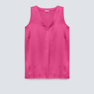 Fiorella Rubino - Top con pliegue delantero - Fuchsia