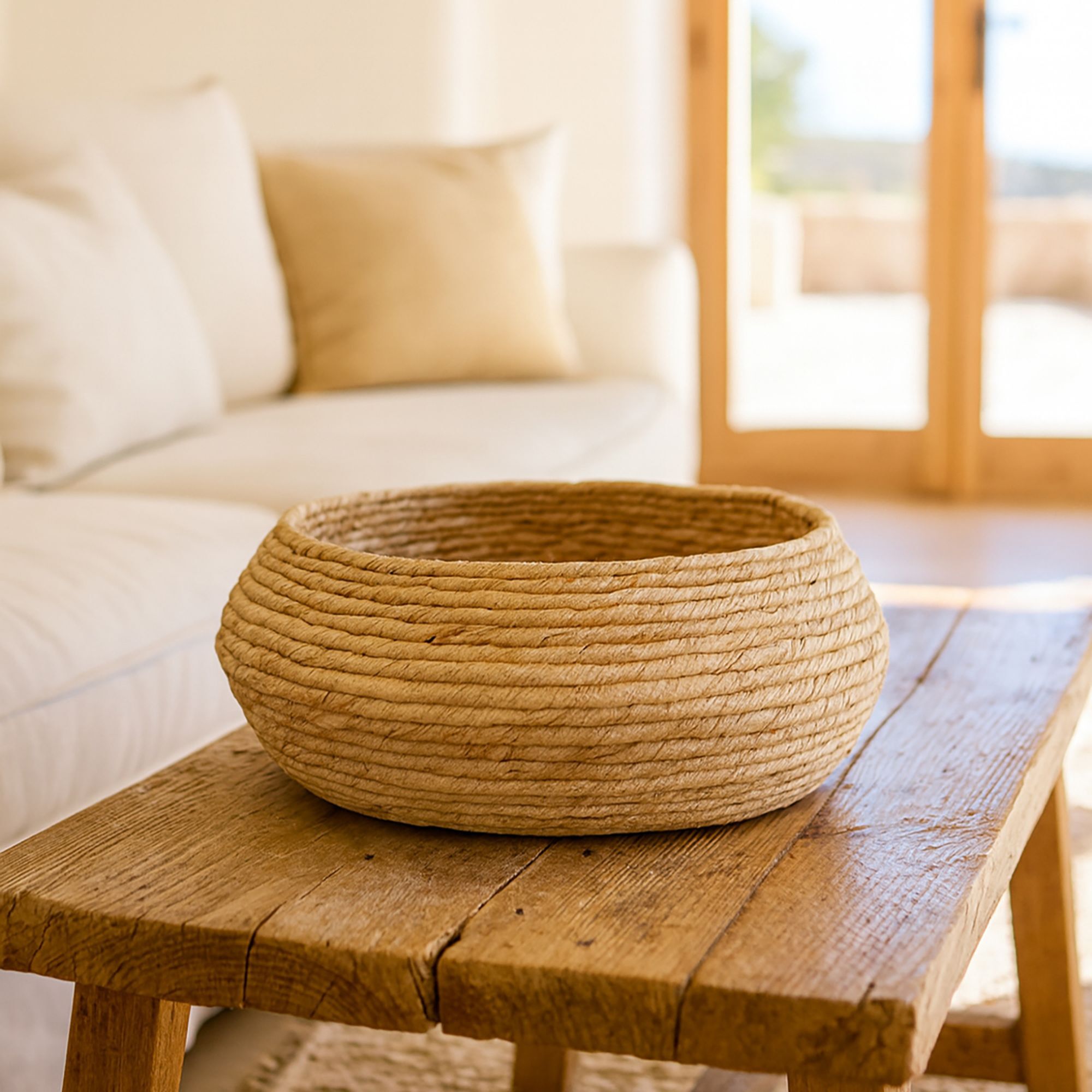 Panier en abaca 42cm DOUNIA
