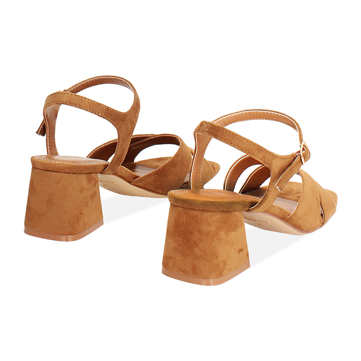 Sandali cognac tacco 5,5 cm