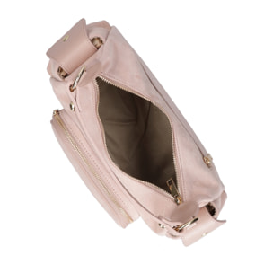 Borsa a spalla da donna Made in Italy - Modello Ardena - Pelle scamosciata - 30.0 x 17.0 x 12.0 cm