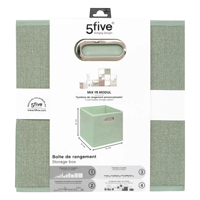 Boîte de rangement "Mix  n  Modul" vert clair 31x31cm