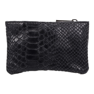 Seconda Portafoglio Donna Donna.Pelle autentica Scamosciata Incisa Serpente