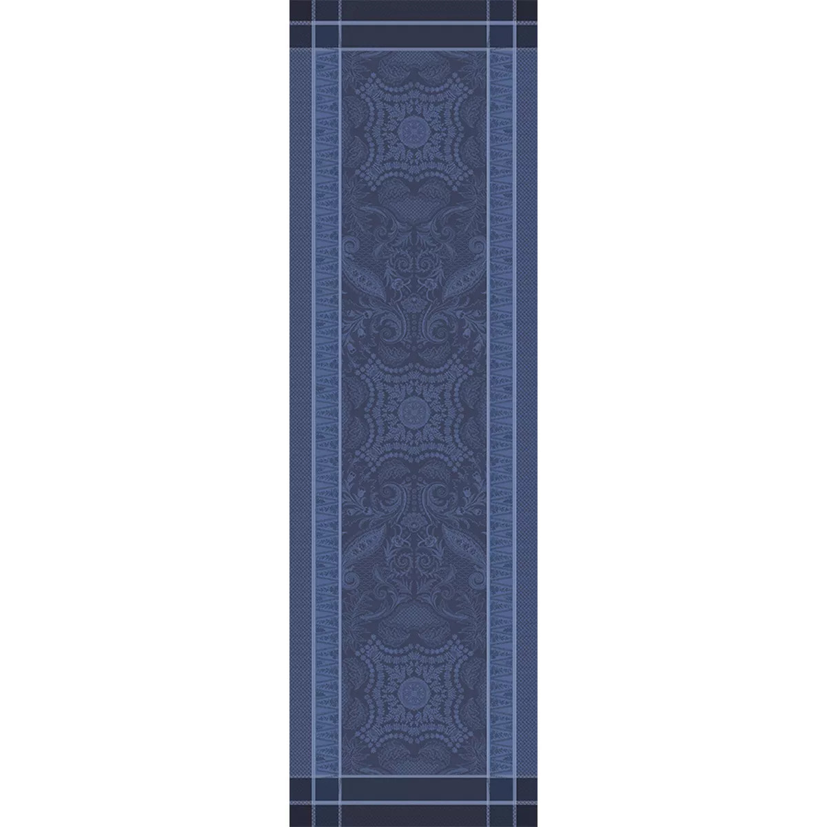 Chemin de table coton mélangé anti tache motif jacquard Persina crepuscule