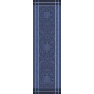 Chemin de table coton mélangé anti tache motif jacquard Persina crepuscule