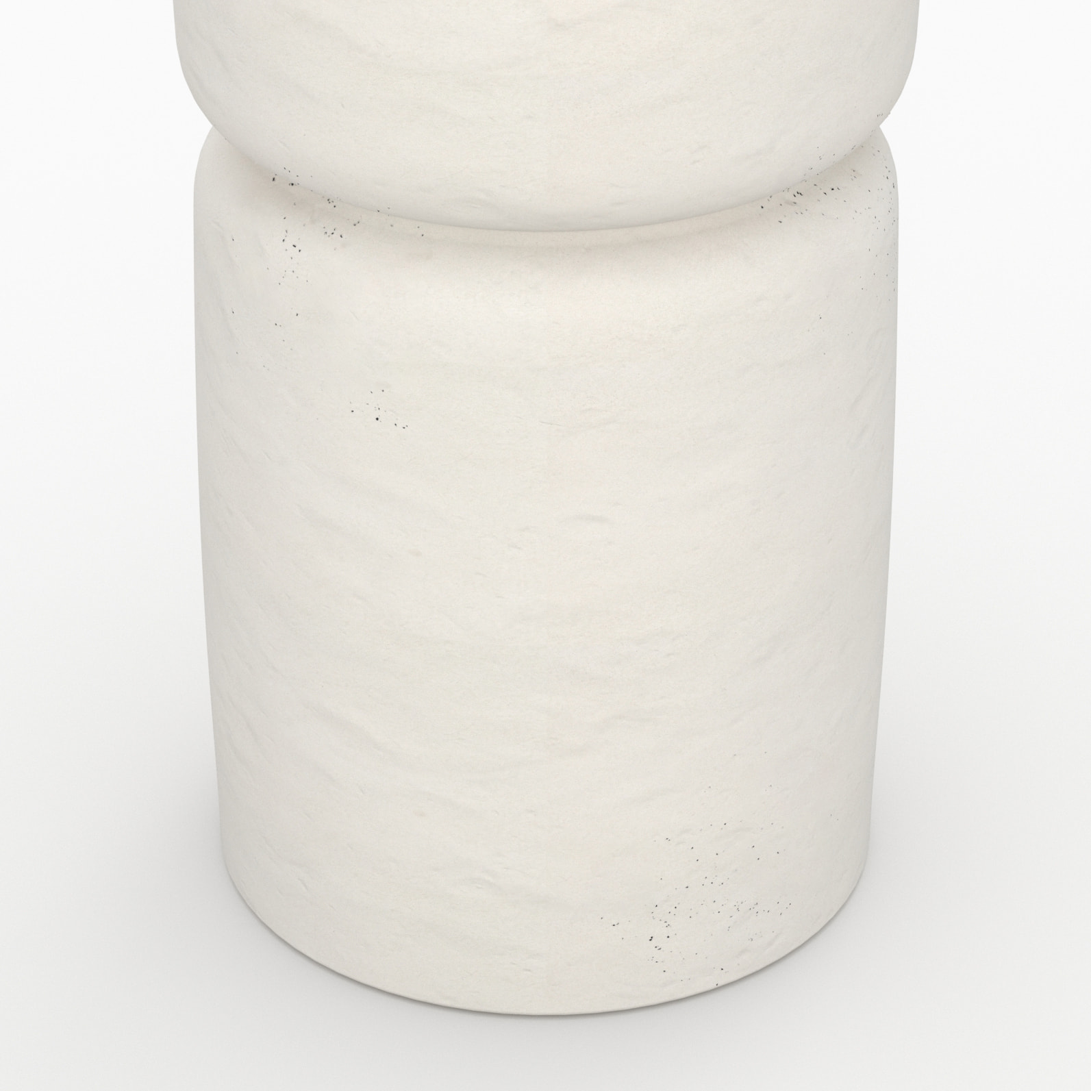 Table d'appoint ronde en béton blanc D30 cm - Tahiti
