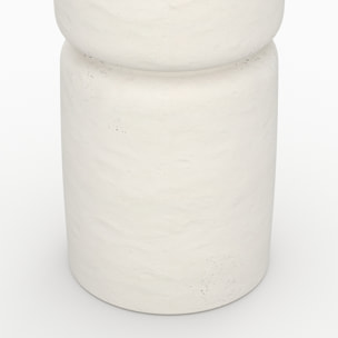 Table d'appoint ronde en béton blanc D30 cm - Tahiti