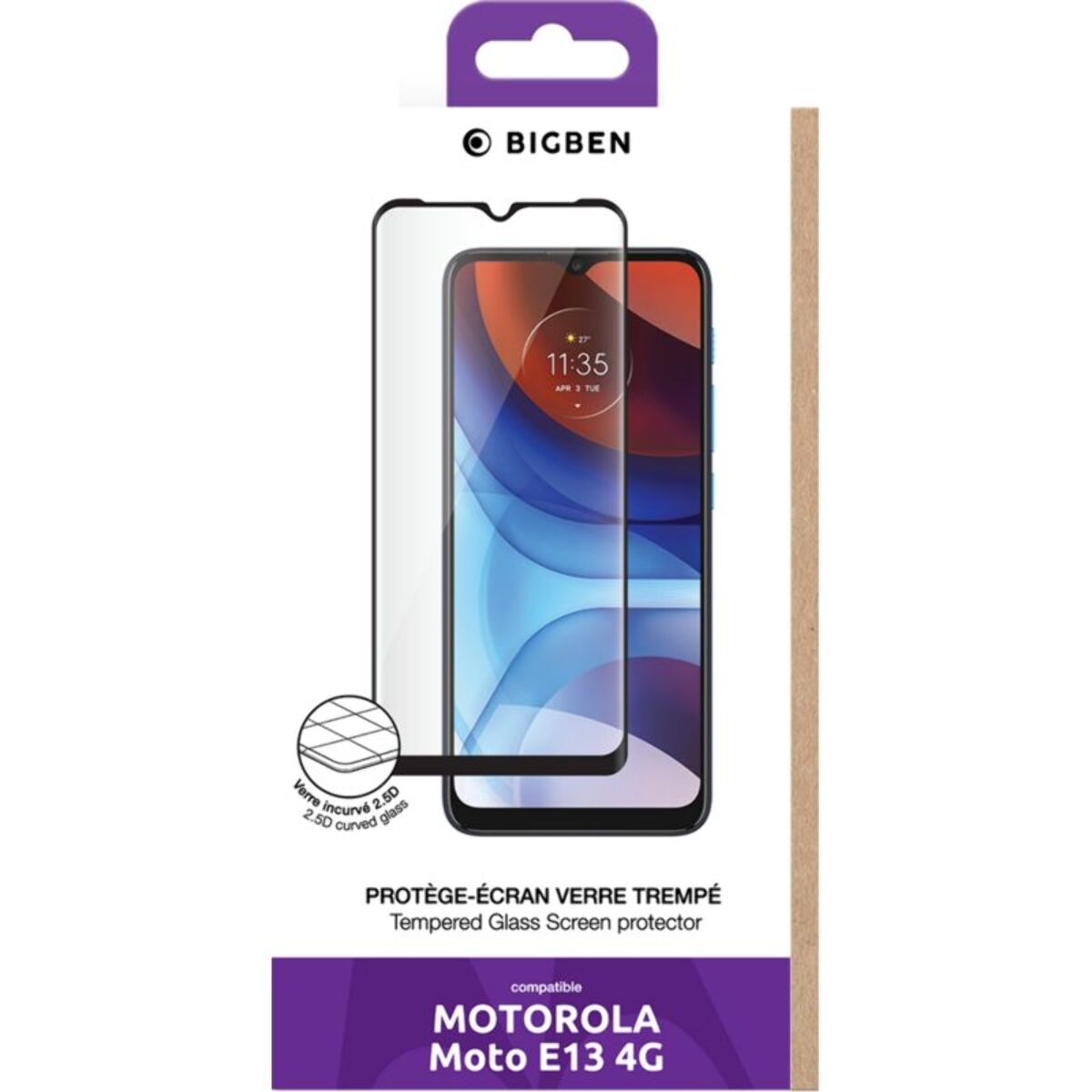 Protège écran BIGBEN CONNECTED Motorola E13 4G black