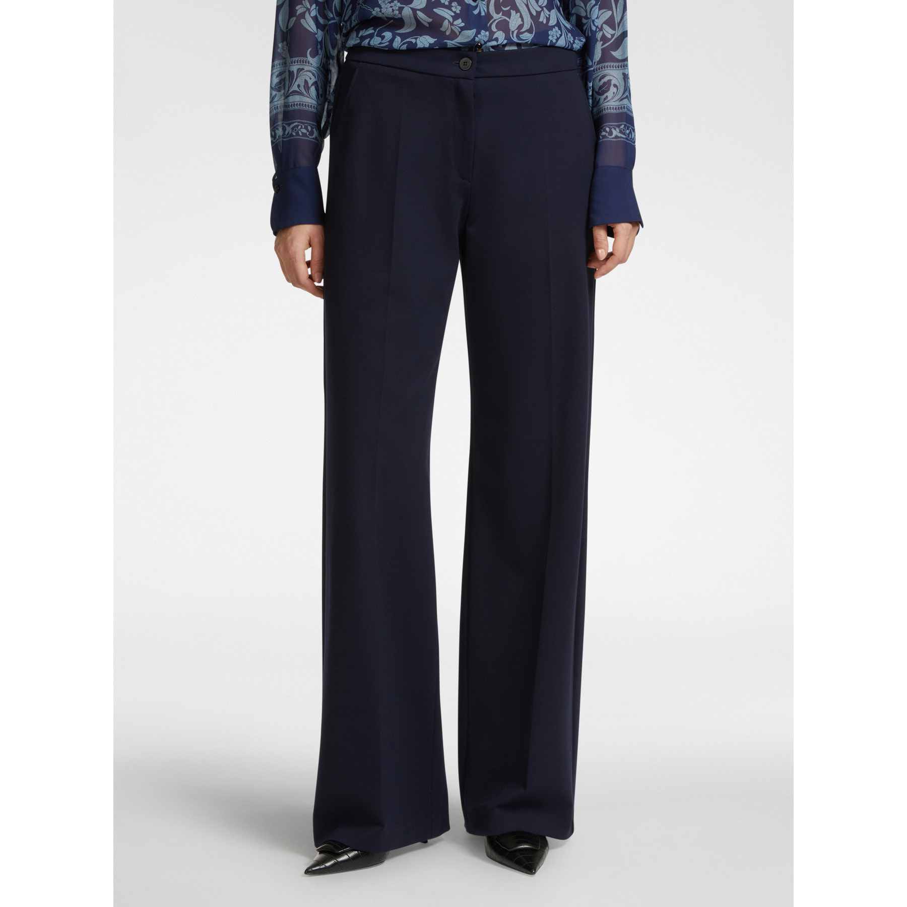 Elena Mirò - Pantaloni maschili in punto Milano - Blu