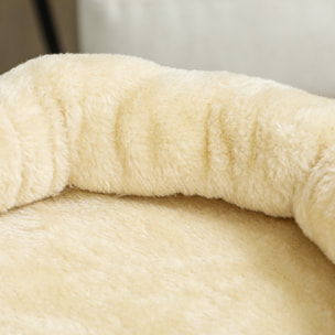 árbol Rascador para Gatos Altura 66 cm árbol para Gatos Torre para Gatos con Cama Cueva Plataforma Bola Colgante y Poste de Yute Beige