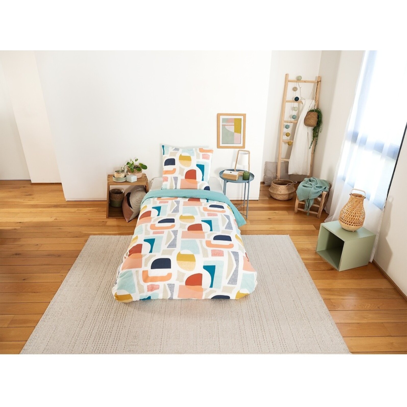 Parure housse de couette 3PCS en Polycoton 51 fils - COLORS