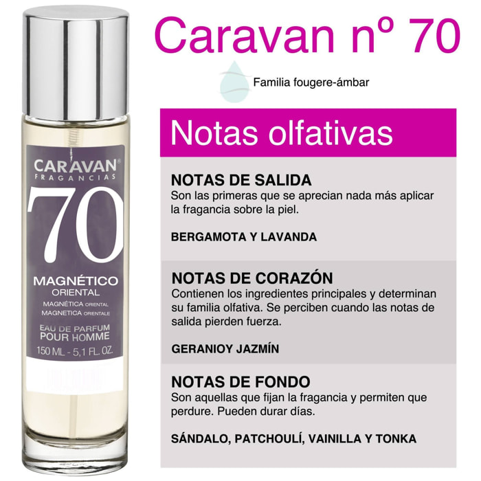 Caravan fragancias - caja de regalo con 2 perfumes nº70 de 150 ml, para hombre