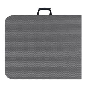 Tavolo Tavolino Pieghevole In Resina Dura Set Birreria Facile Trasporto Con Maniglia  Terrazzo Campeggio Giardino Rettangolare Grigio Effetto Rattan