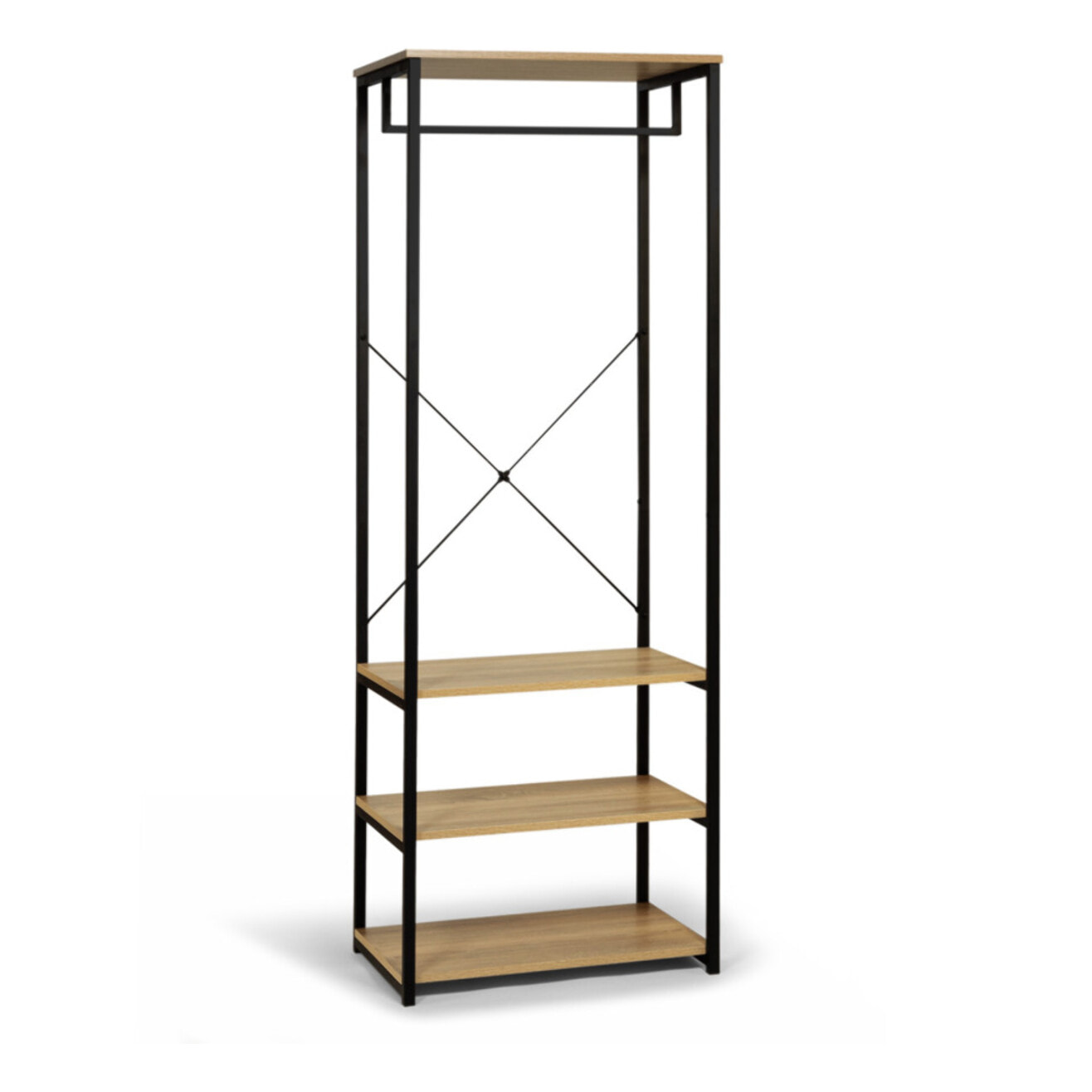 Dressing Memphis avec penderie et étagères 60x167cm