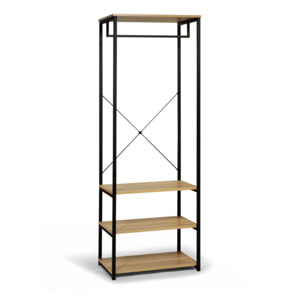 Dressing Memphis avec penderie et étagères 60x167cm