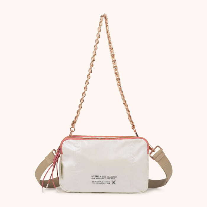 Bolso Bandolera Doble en Poliamida Reciclada DEEP RECYCLED CROSSBODY DOUBLE HONEY