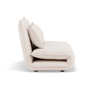 Candice - Banquette 2 places convertible clic-clac en velours côtelé - Beige