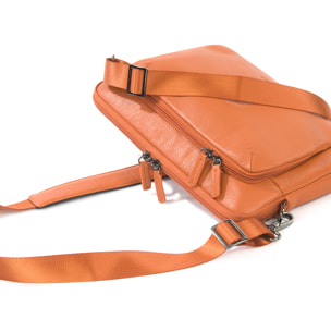 Borsa a tracolla  unisex In Vera pelle Made in Italy 34x23x8,5 cm