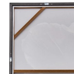 Toile peinte encadrée Mao noir et blanc 116x75cm