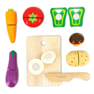 set de verduras VEGGIE TABLE para cortar de madera