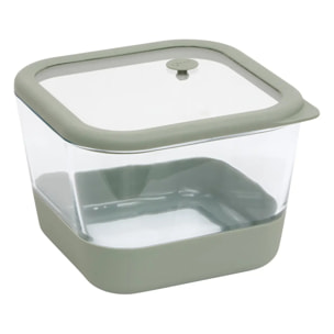 Boîte de conservation Siliglass carré 2L gris