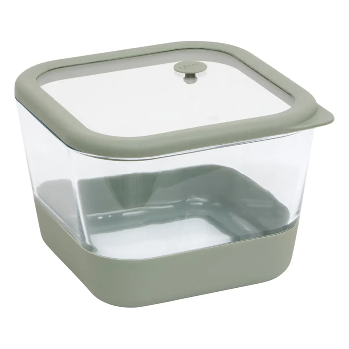 Boîte de conservation Siliglass carré 2L gris