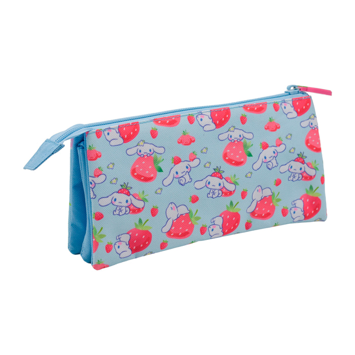 Custodia Tripla Cinnamoroll. Interno completamente foderato e personalizzato.