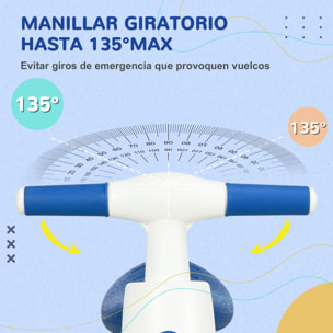 Bicicleta sin Pedales para Niños de 18-36 Meses Carga 30 kg Bicicleta de Equilibrio con Manillar Antideslizante y 4 Ruedas de Ø17 cm Regalo para Niños y Niñas 56x30x42 cm Azul