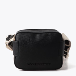 Borsa a tracolla in nylon a contrasto