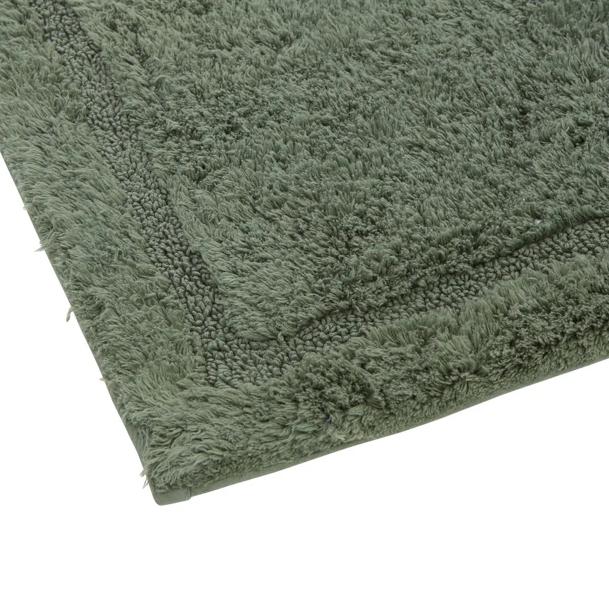 Tapis de bain fluffy Colorama 50x75cm vert ficus