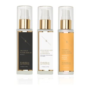 Vitamina C + Suero Elixir de Colágeno + Suero de Ácido Hialurónico y Colágeno - + Suero Elixir Antiarrugas Oro 24k -